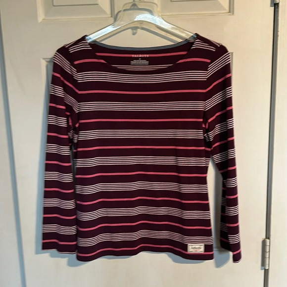 Talbots long sleeve striped tee size medium - Picture 1 of 4